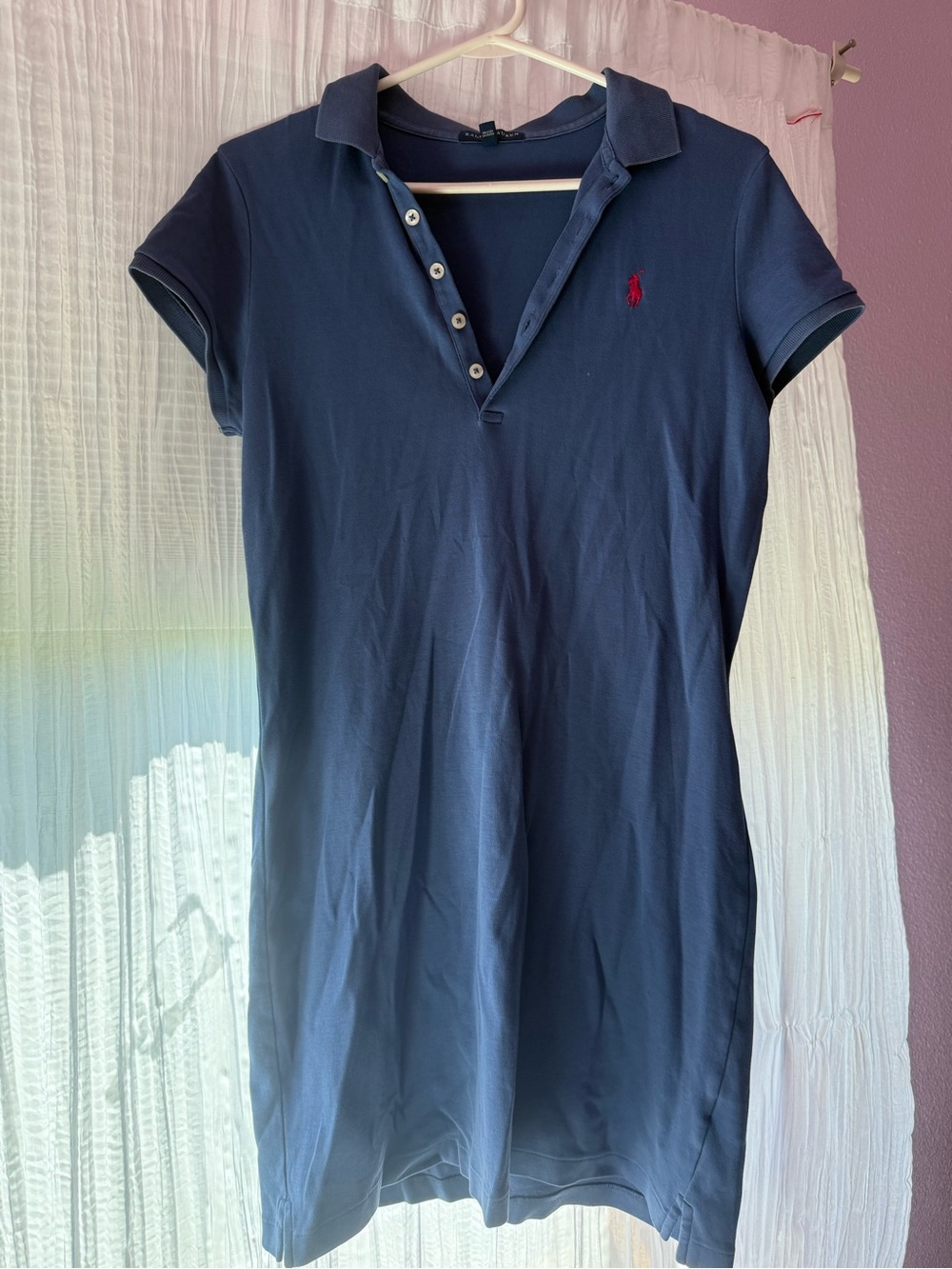 Ralph Lauren Navy Polo Tunic with Pink Pony